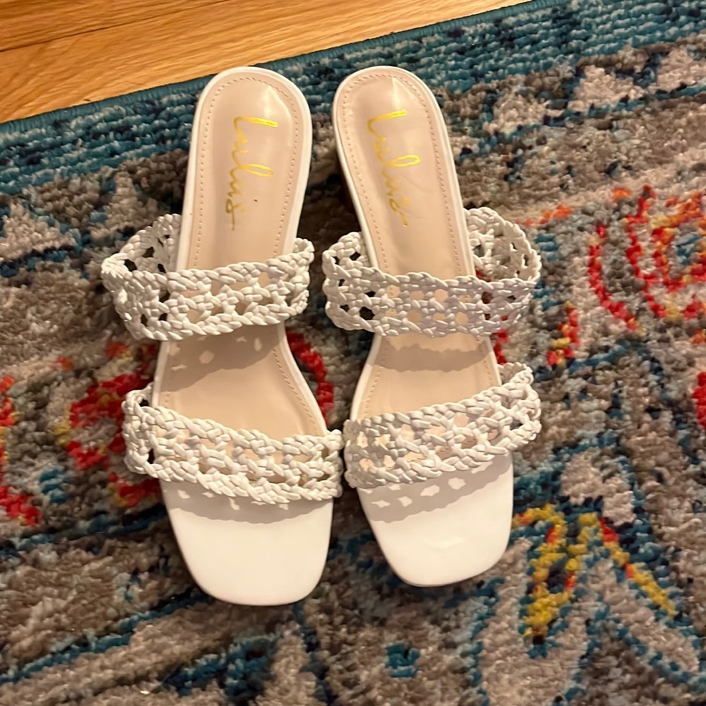 Lulus white kitten heel